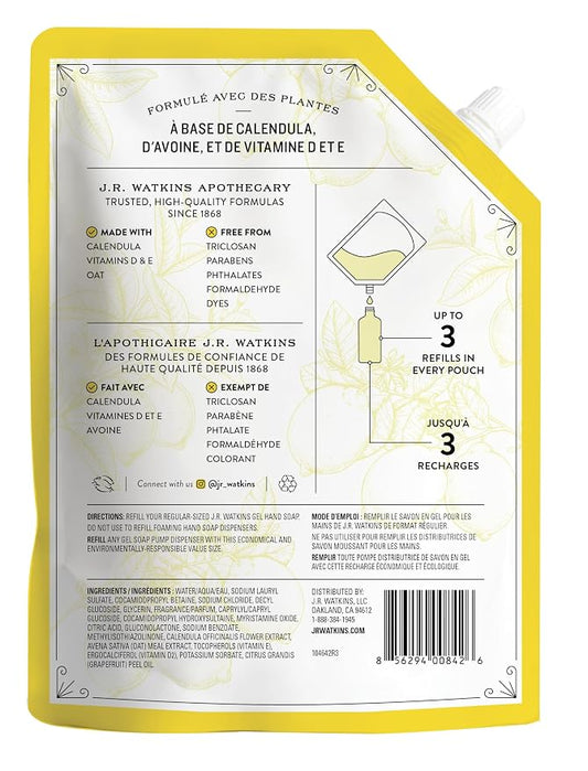 J.R. Watkins Liquid Hand Soap Lemon Refill, 34 Fl Oz - Image 2