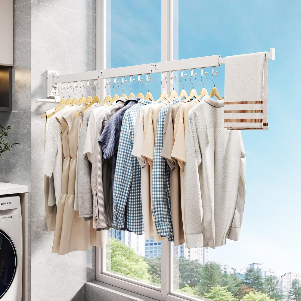 ZdwCyl Clothes Drying Rack,Laundry Drying Rack Wall Mount, Wall Mounted Cloth...