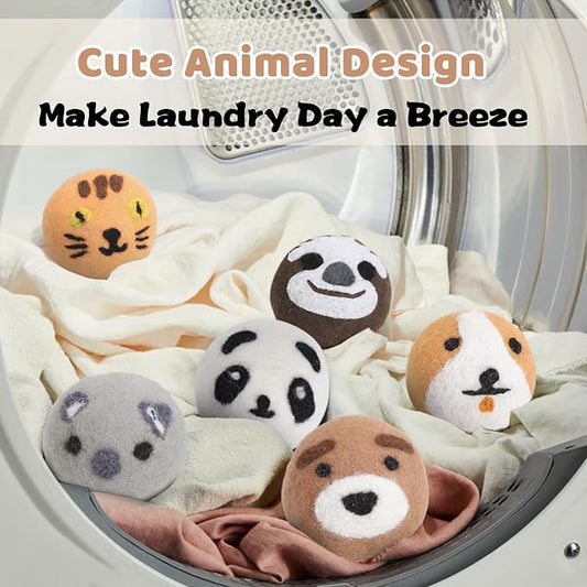 Wool Dryer Balls Laundry Reusable, Natural Eco-Friendly Fabric Softener Reduce - Image 2