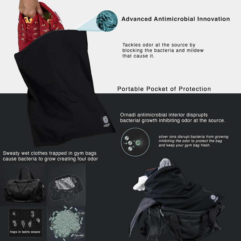 Ornadi Antimicrobial Sweaty Wet Clothes Bag Waterproof Odor Mildew Control