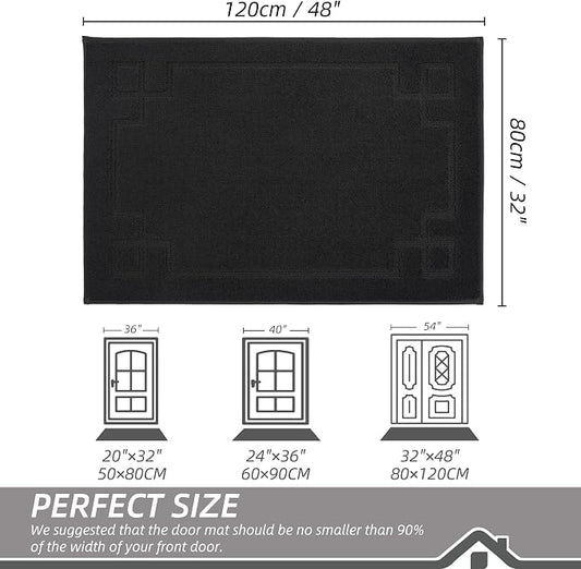 BEQHAUSE Door Mat 32" x 48", Non-Slip Door Mats Indoor Entryway Rugs Washable - Image 2