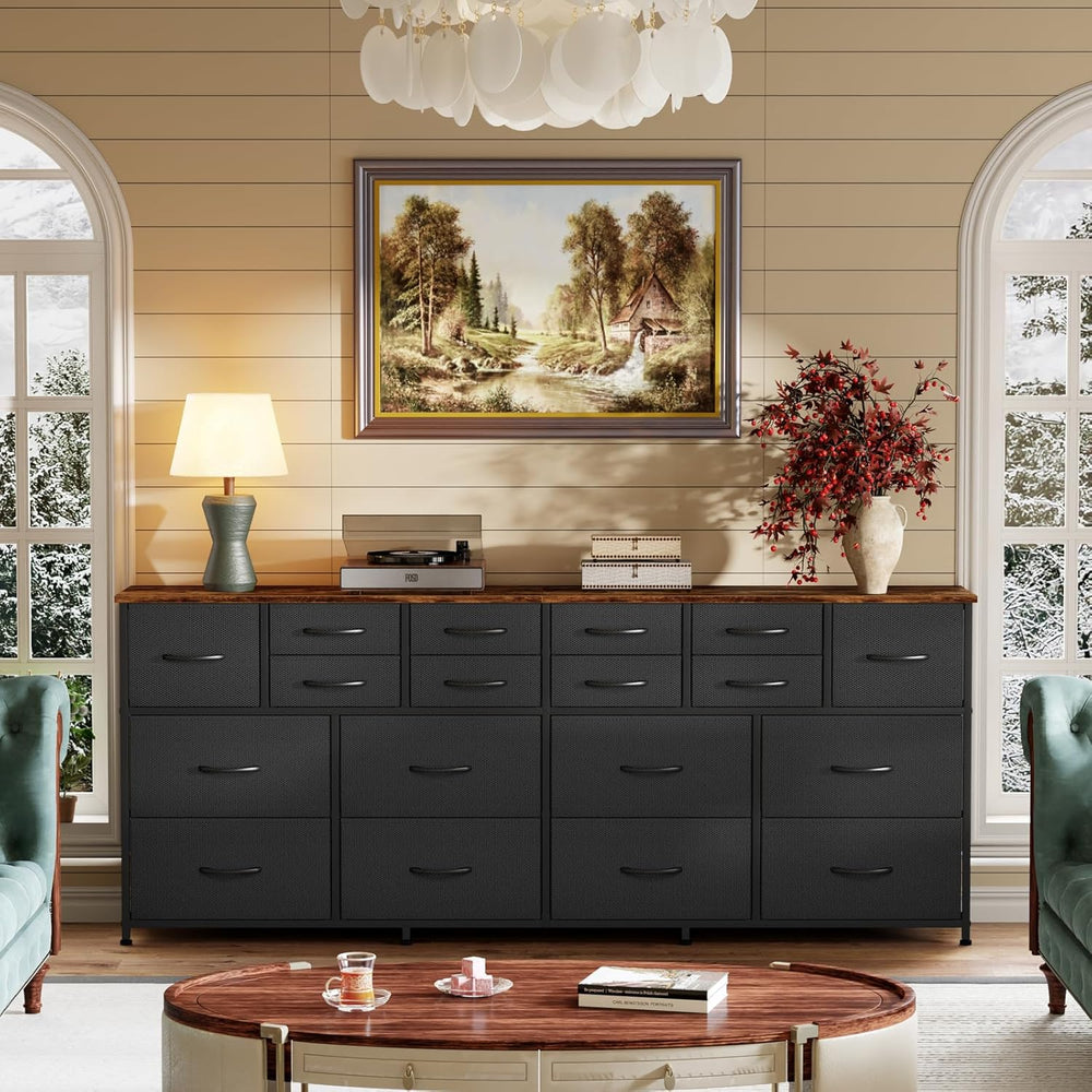 VASICAR 74.8" W Dresser for Bedroom, Long TV Stand for 65, 75, 80 inch TV