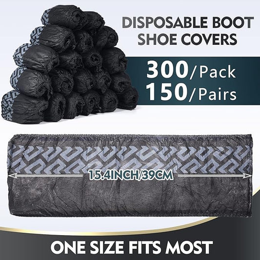 Zhanmai 300 Pack Disposable Shoe Covers Non Slip Disposable Large Foot Booties - Image 2