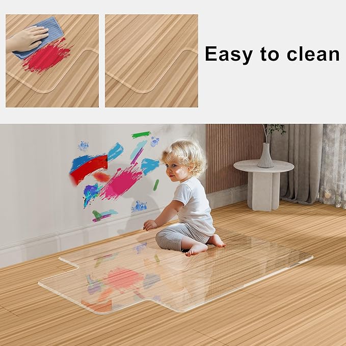 Beveled Edge Irregular Office Chair Mat - Image 8