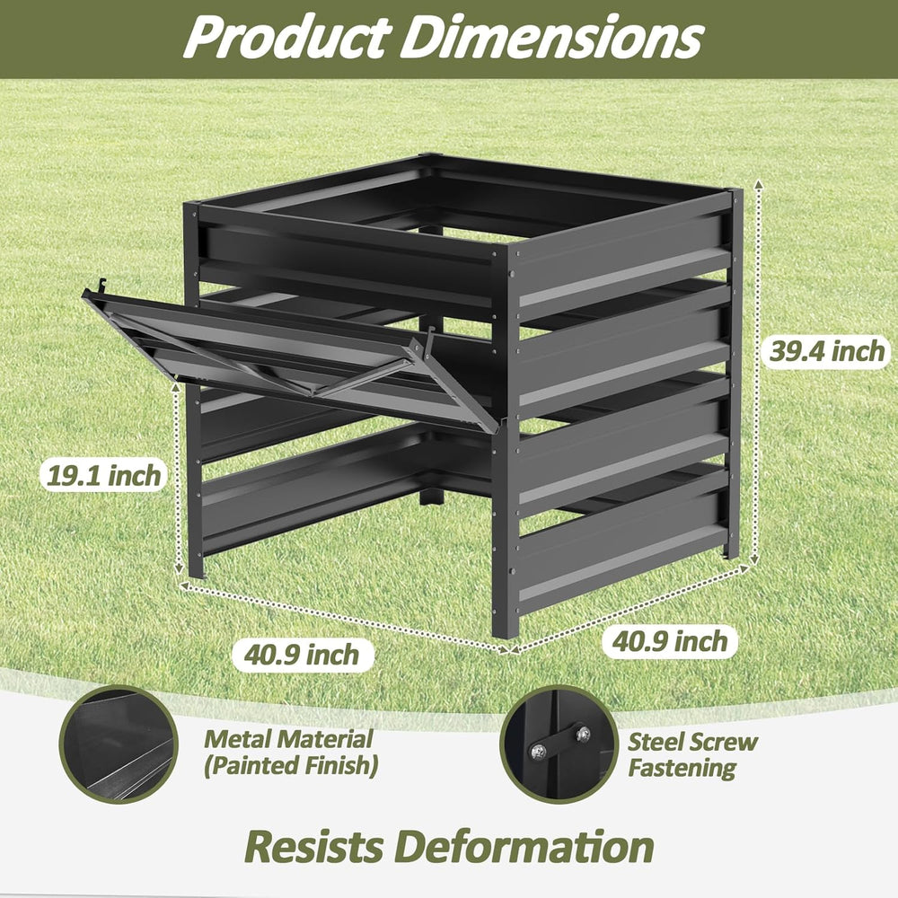 Compost Bin Outdoor -285 Gallon Metal Mesh Rust-Proof Coating Composter