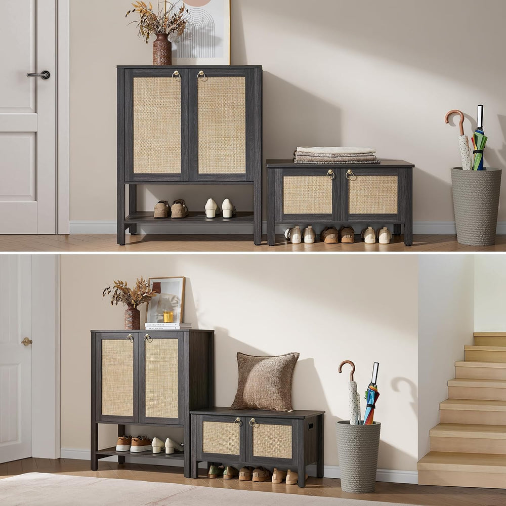SICOTAS Shoe Storage Cabinet for Entryway, 5 Tier, 2 Pieces