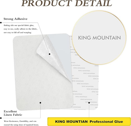 KING MOUNTAIN Fine Linen Repair Patches, Self-Adhesive Linen Fabric Patches - Image 2