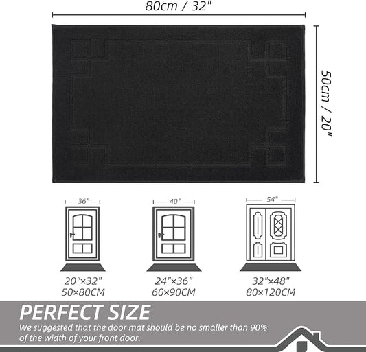 BEQHAUSE Door Mat 20" x 32", Non-Slip Door Mats Indoor Entryway Rugs Washable - Image 2