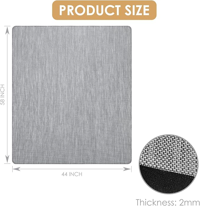Kuyal Office Chair Mat for Hardwood Floor, Anti Slip, Non-Curve Computer Chair - Image 7