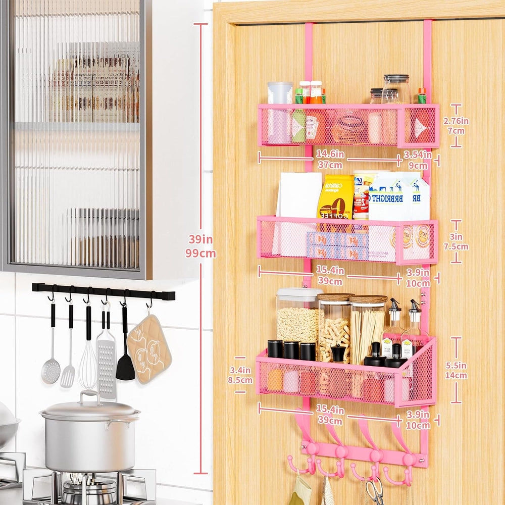 Over The Door Hooks Organizer, Coat Rack Over The Door Storage Hanger Towel R...