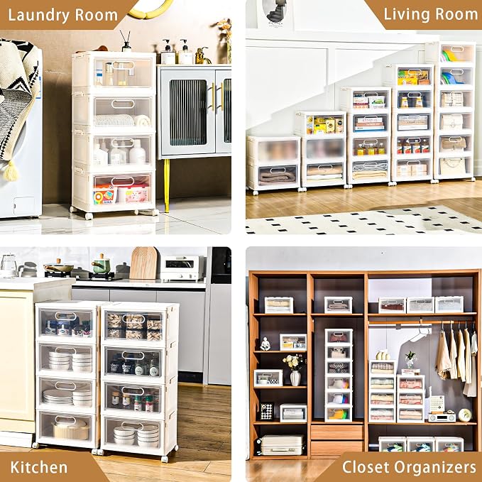 4-Tier Stackable Storage Bins - Image 9