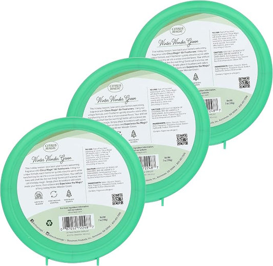 Citrus Magic Holiday Odor Absorbing Solid Air Freshener, Winter Wonder Green - Image 2