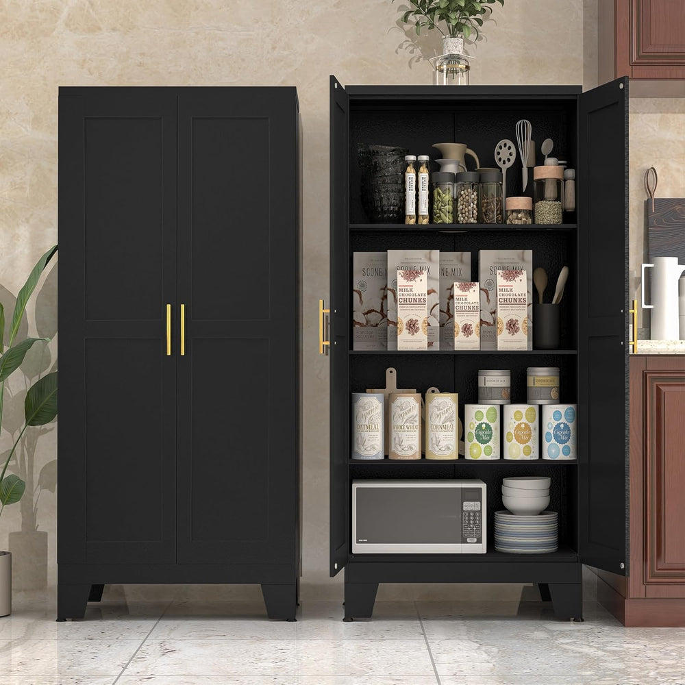 PAOFIN Metal Kitchen Pantry Storage Cabinet