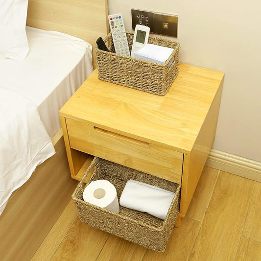 HOONEX Wicker Baskets for Storage, Seagrass Baskets - Image 2
