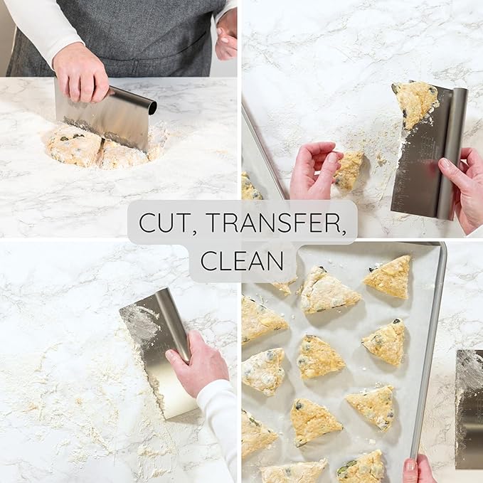 Bakerpan Stainless Steel Heavy Duty Dough Cutter, 3 Size Set - Image 6