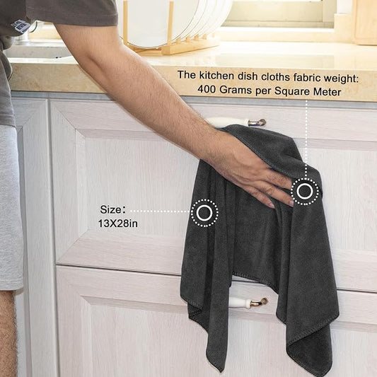 kimteny 13x28 Inches Kitchen Cloth Dish Towels, 400 GSM Premium Dishcloths - Image 2