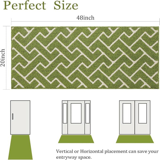 hicorfe Indoor Doormat, Front Back Door Mat Rubber Backing Non Slip Door Mats - Image 2