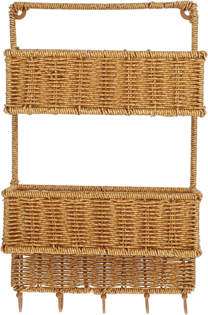 Cabilock Two-Tier Wall-Mounted Hanging Storage Basket