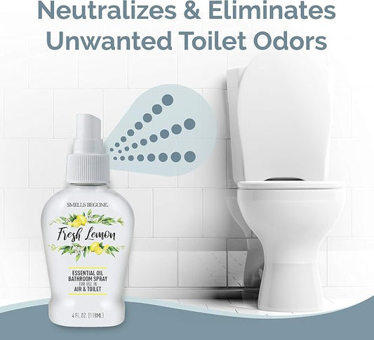 SMELLS BEGONE 4 oz Essential Oil Air Freshener Bathroom Spray - Image 2