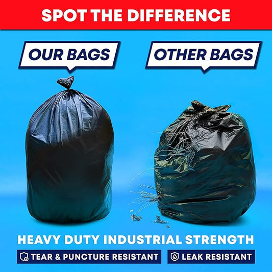 Veska 65 Gallon Trash Bags for Toter, Extra Large 64 Gallon Heavy Duty - Image 2