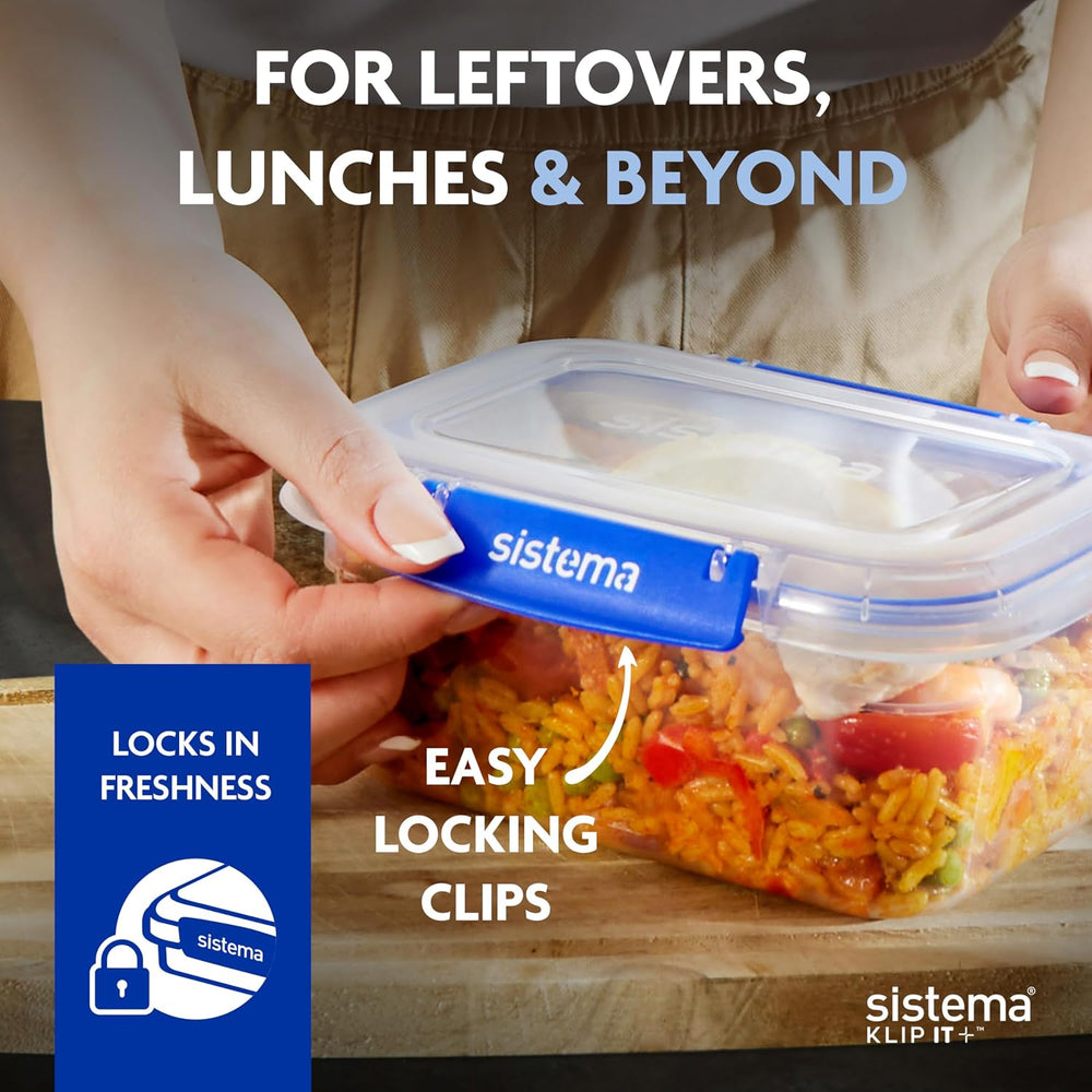 Sistema KLIP IT+ 3.35L Rectangle Food Storage Containers (3-Pack), Stackable ...