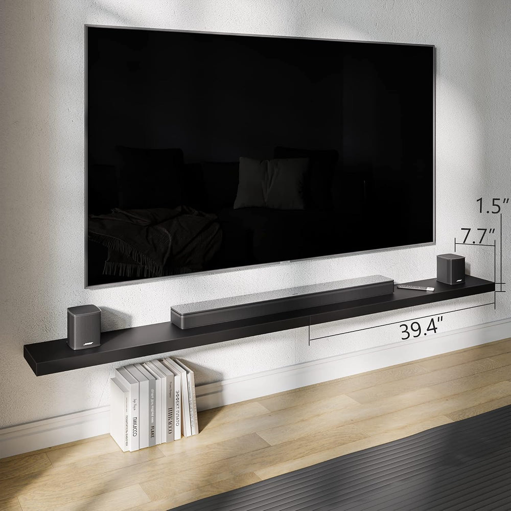 BAMEOS Floating Shelves,40 x 8 Floating Wall Shelves – Extra-Wide Display She...