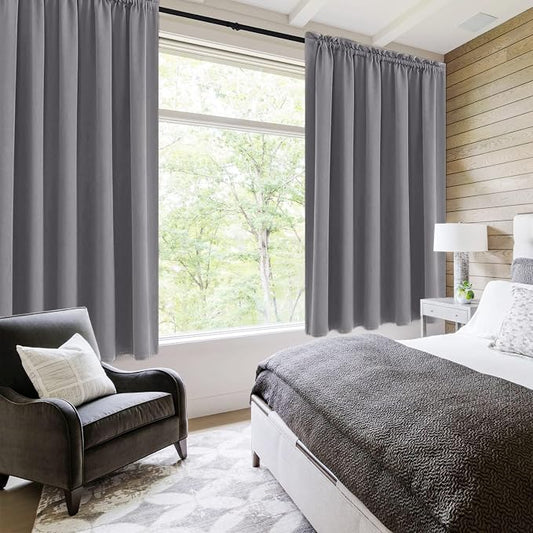 DWCN Blackout Curtains for Bedroom – Rod Pocket Thermal Insulated Noise - Image 2
