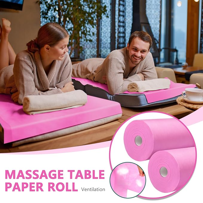 Tudomro 2 Roll Disposable Non Woven Bed Sheets 24 x 71 Inch Massage Table Paper - Image 6