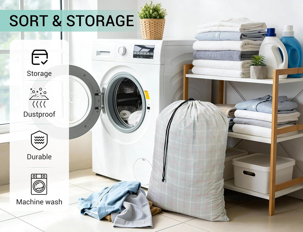 ZPECC Bulk Travel Laundry Bag,Extra Large Heavy Duty Laundry Bags 24 Pack,Was...