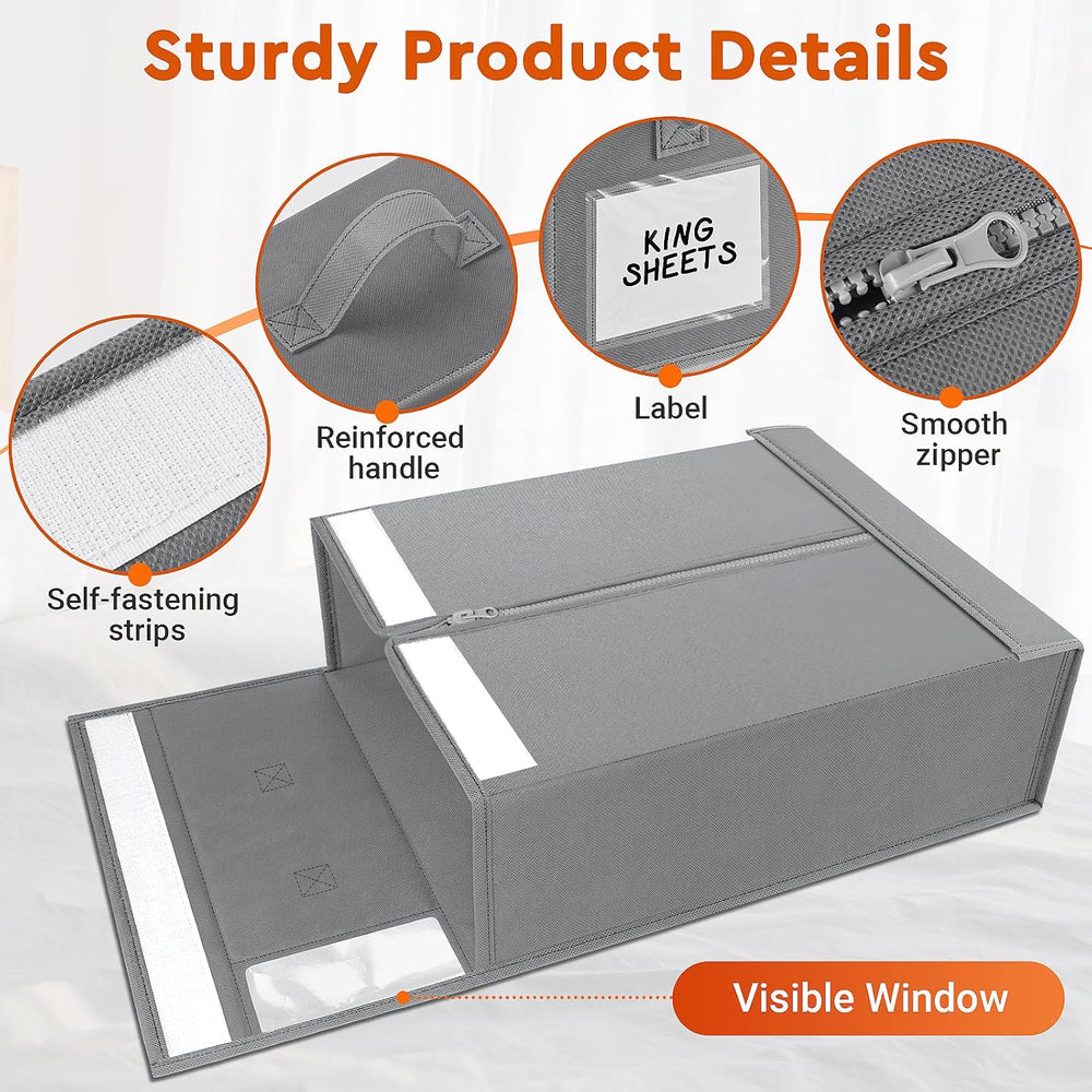 StorageTastic Bed Sheet Closet Organizers and Storage Under Bed Storage