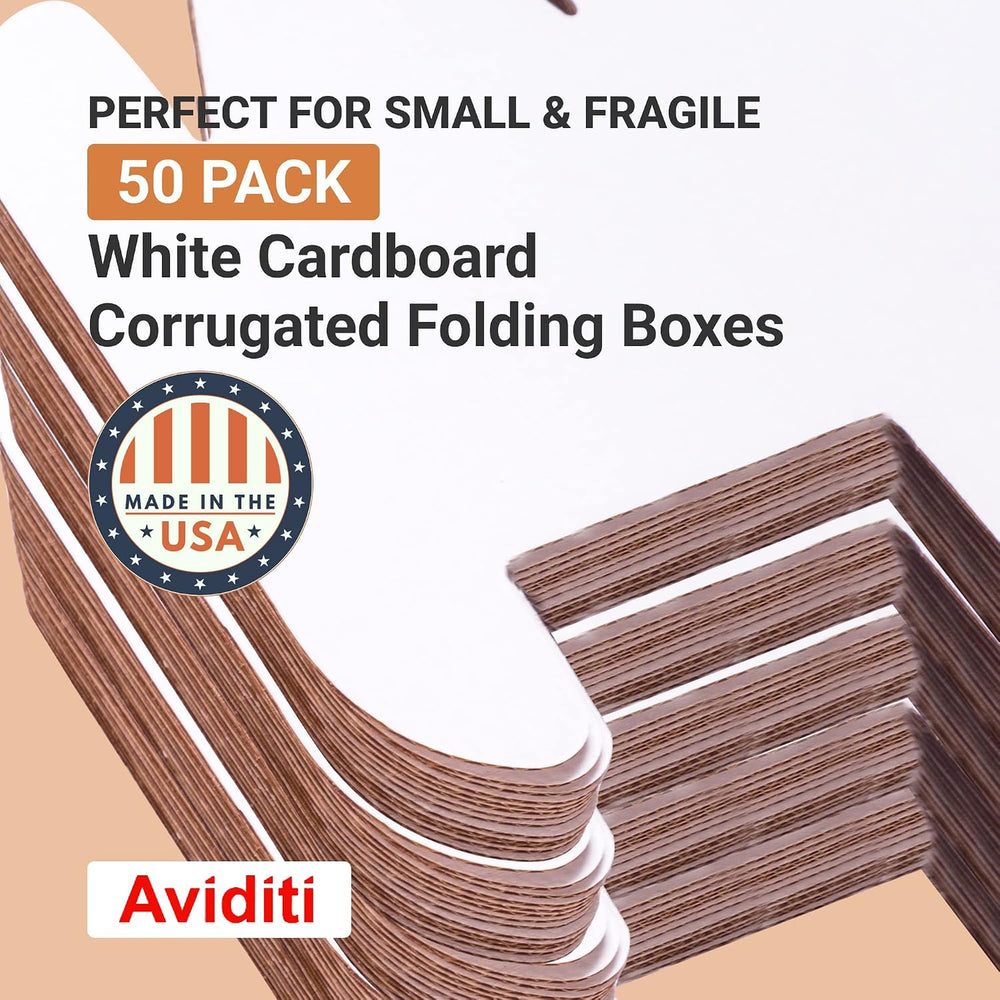 BOX USA Shipping Boxes Small 7"L x 4"W x 4"H 50-Pack - Corruga...