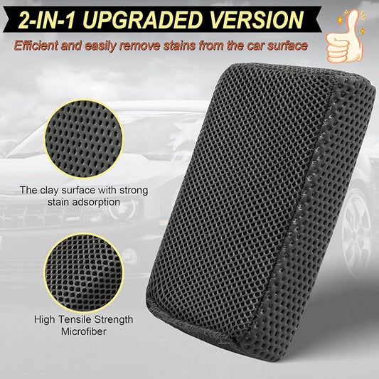 Car Wash Sponge, Dual Sided Car Clay Scrubber - Image 2