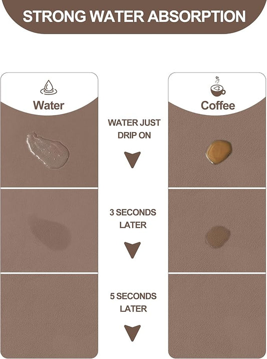 Dish Drying Mat for Kitchen Counter, Hide Stain Anti Absorbent for Kitchen - Image 2