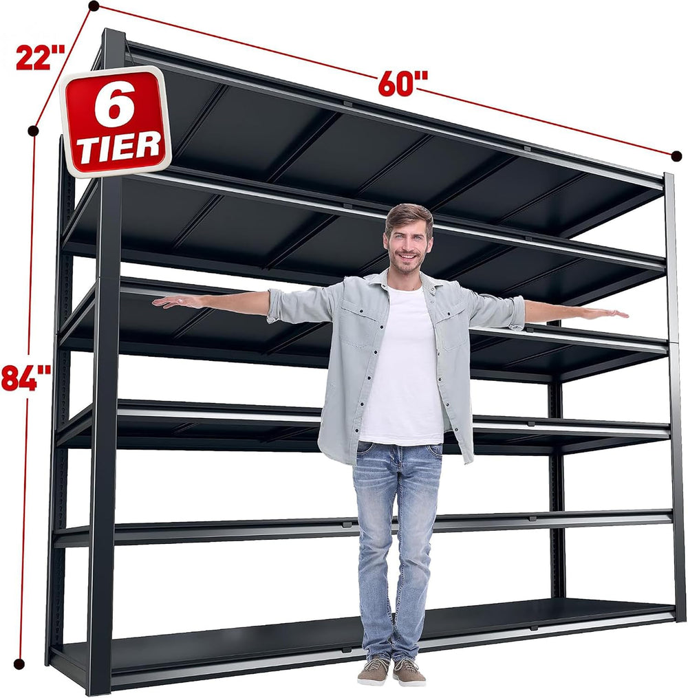 REIBII Heavy Duty Storage Shelves 3500LBS for Garage Workshop Warehouse