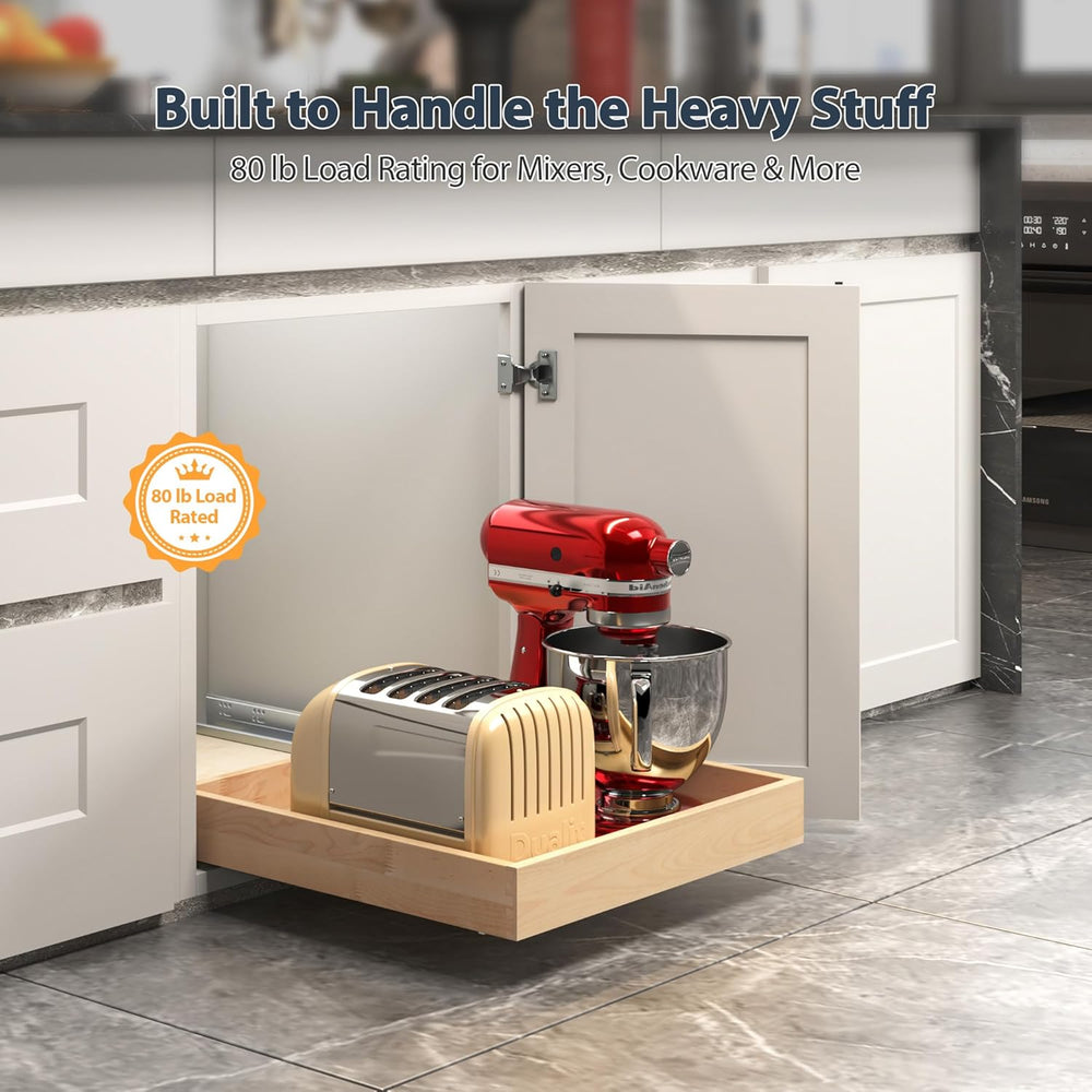 Pull Out Drawers for Kitchen Cabinets 20" W x 21" D Birch Wood