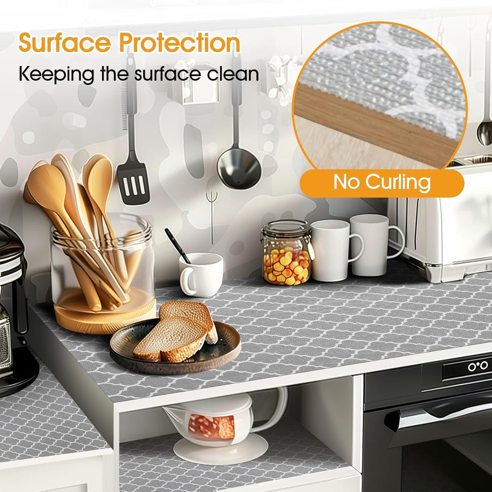 Shelf and Drawer Liner for Kitchen Cabinet Non-Adhesive Non Slip