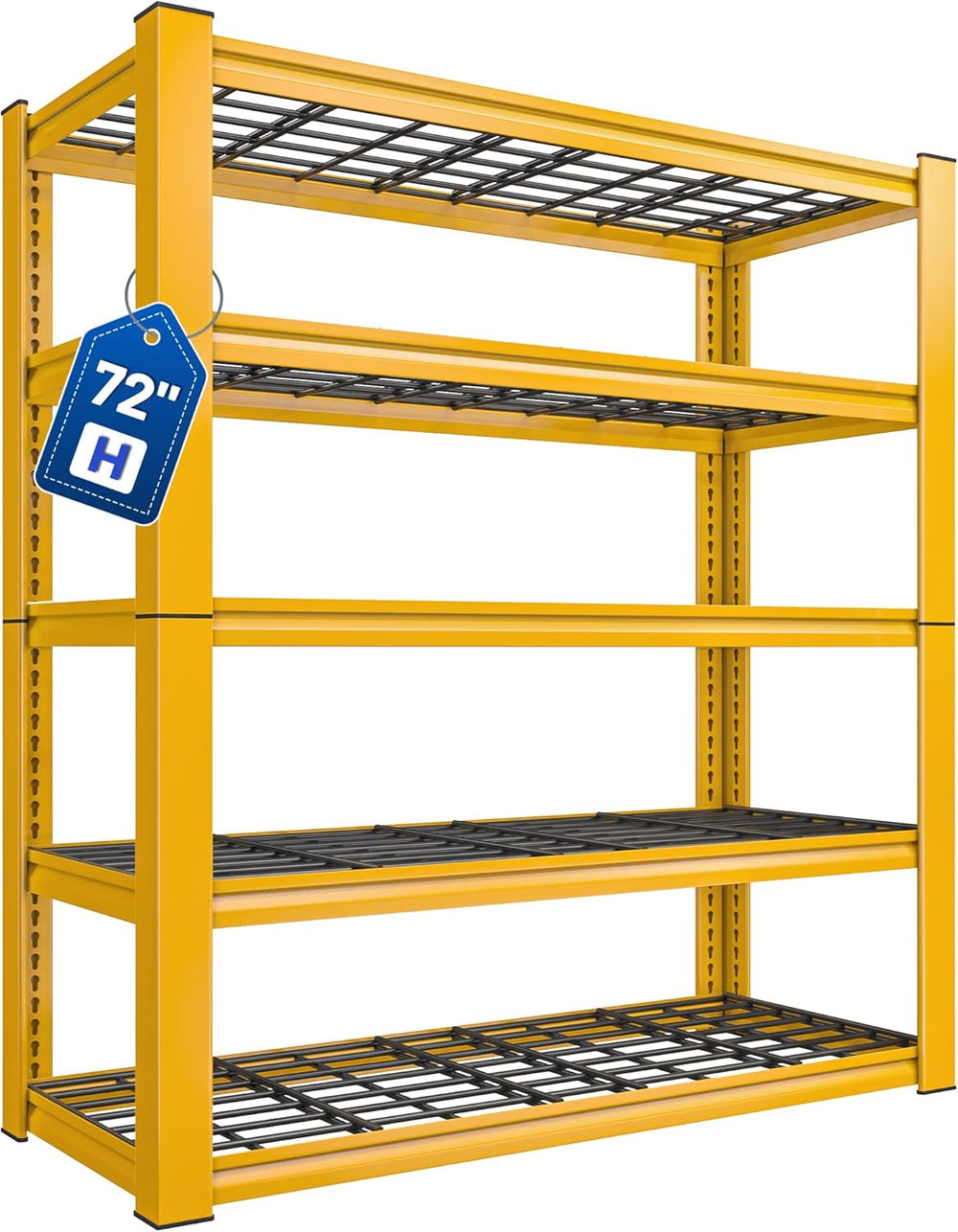 REIBII 72''H Garage Shelving 3010 LBS Storage Shelves Adjustable Meta...