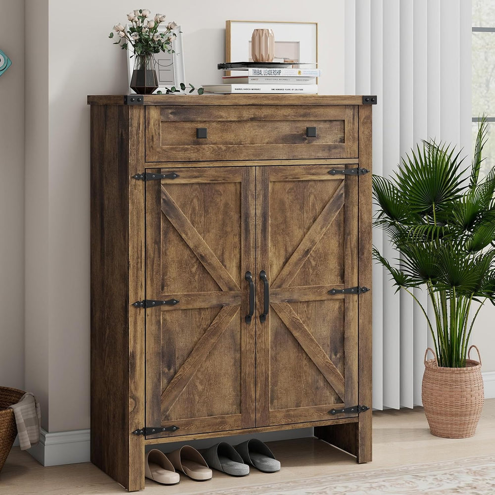 Halitaa Shoe Cabinet, Farmhouse Shoe Storage Organizer, Shoe Storage Cabinet ...