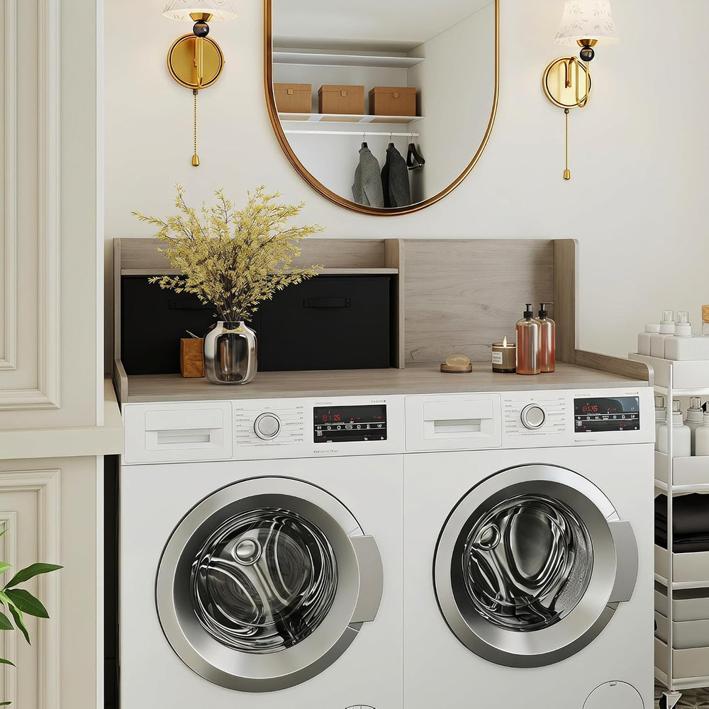 TaoHFE Washer Dryer Countertop,Washer and Dryer Topper for Laundry,Grey OAK