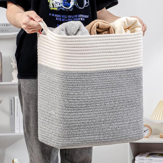 Medium and Large Woven Basket//With Handle, Used - Image 2