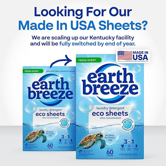 Earth Breeze Laundry Detergent Sheets Fresh Scent - Image 2