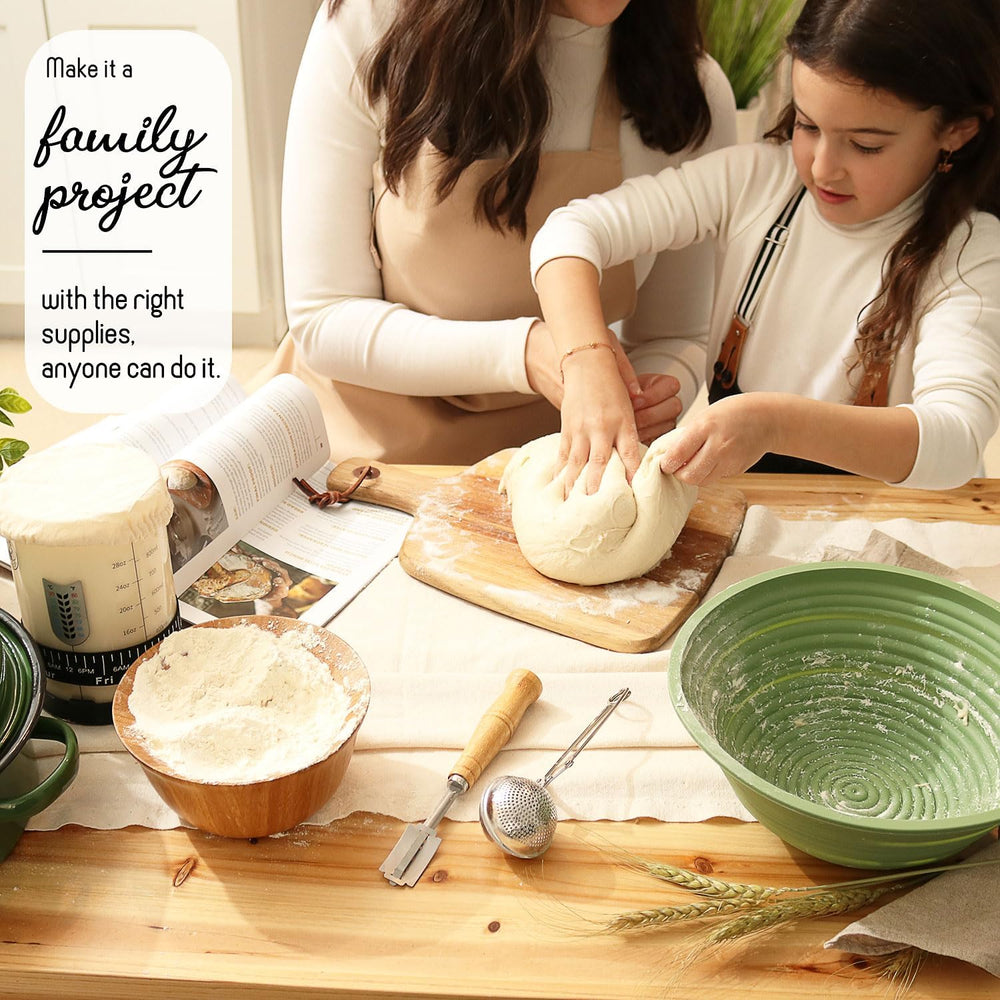 CraftZee All-Inclusive ๐ฃ๐ฅ๐๐ ๐๐จ๐ Sourdough Starter Kit with Pot, 34 Oz Starter ...