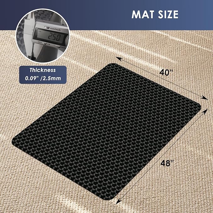 Vicwe Office Chair Mat for Carpet, Heavy Duty Chair Mat - Image 7
