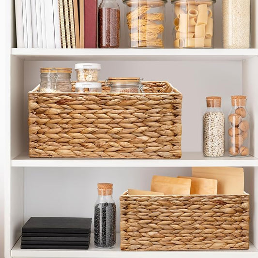 3 Pack Natural Water Hyacinth storage basket - Image 2