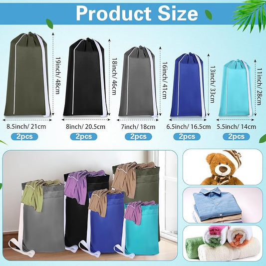 10 Pcs Nylon Extra Large Laundry Bag - Image 2