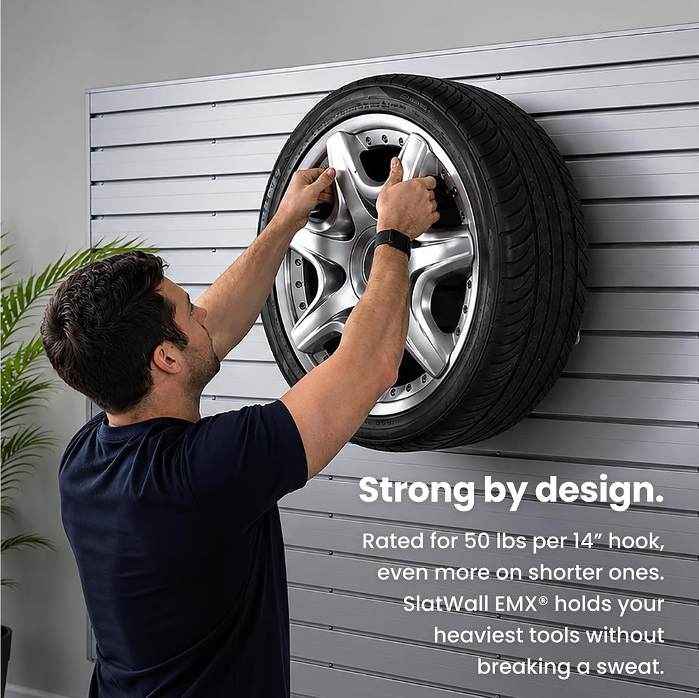 DLDIRECT Slatwall Panel Garage Wall Organizer Heavy Duty Mounted Aluminum Sla...