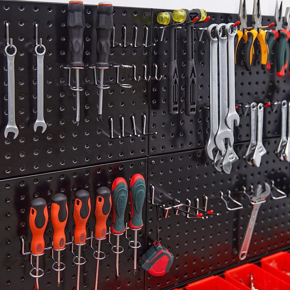 Ultrawall Metal Pegboard Wall Panels, Peg Boards for Garage Tool Storage