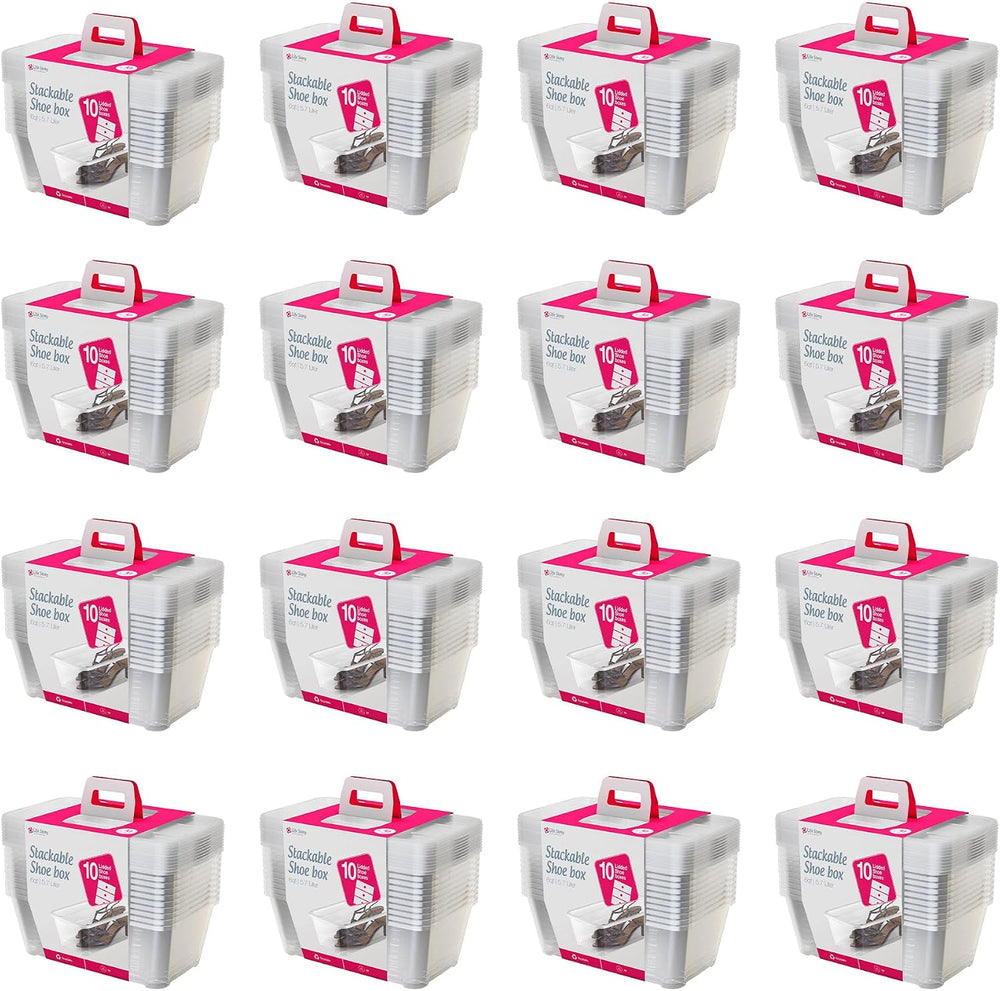 Life Story 6 Liter Shoe, Accessory, and Closet Plastic Storage Box Multi-Purp...