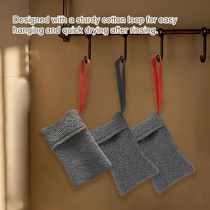 2 Pack Soap Bag Deep Roughness, Bar Soap Pouch Saver Pocket, Exfoliating Body - Image 7