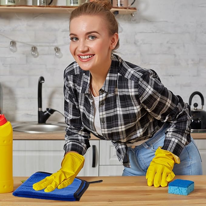 Tallew 50 Pcs Microfiber Towels 16 Inch x 16 Inch Microfiber Cloth Car Drying - Image 7